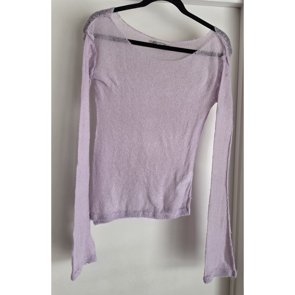 Urban Outfitters Sweater Size S Women Lavender Long Sleeve Sheer Pullover